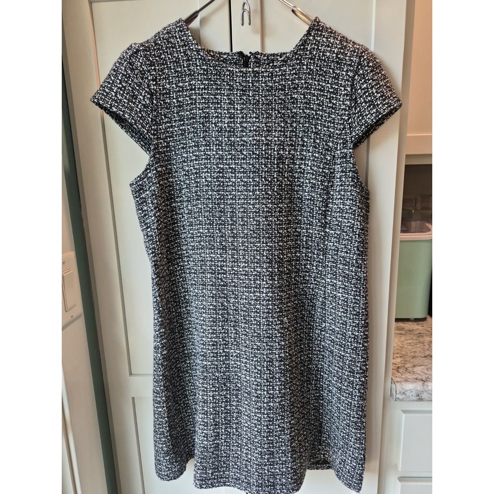 One Love Clothing Tweed Dress Sz L black White